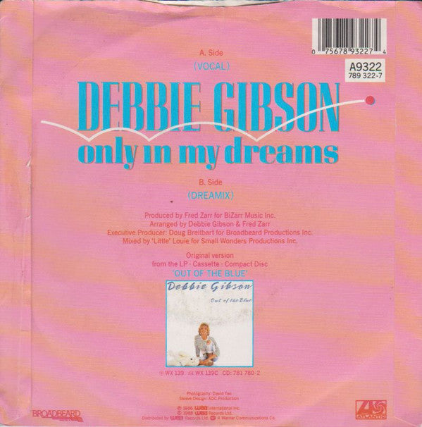 Debbie Gibson - Only In My Dreams - Used Vinyl Record 7" image 2