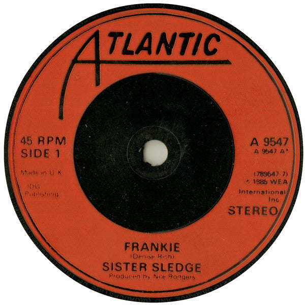 Sister Sledge - Frankie - Used Vinyl Record 7" image 7