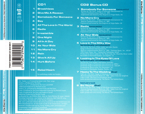 Corrs - In Blue - Used CD image 2