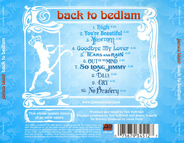 James Blunt - Back To Bedlam - Used CD image 2