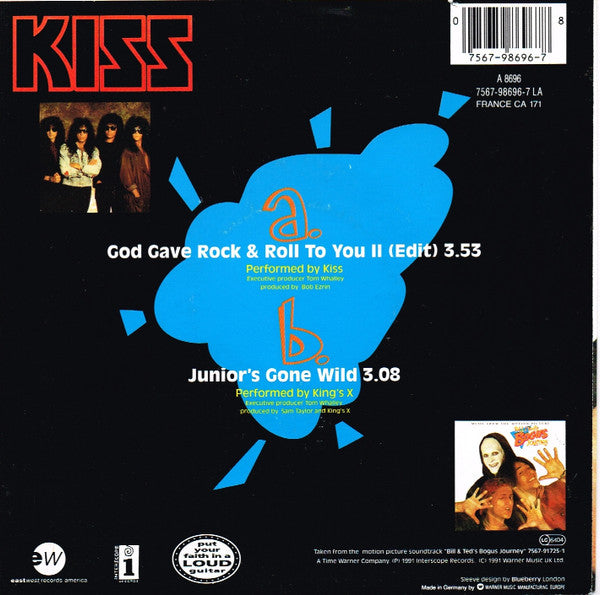Kiss - God Gave Rock & Roll To You II - Used Vinyl Record 7" image 2
