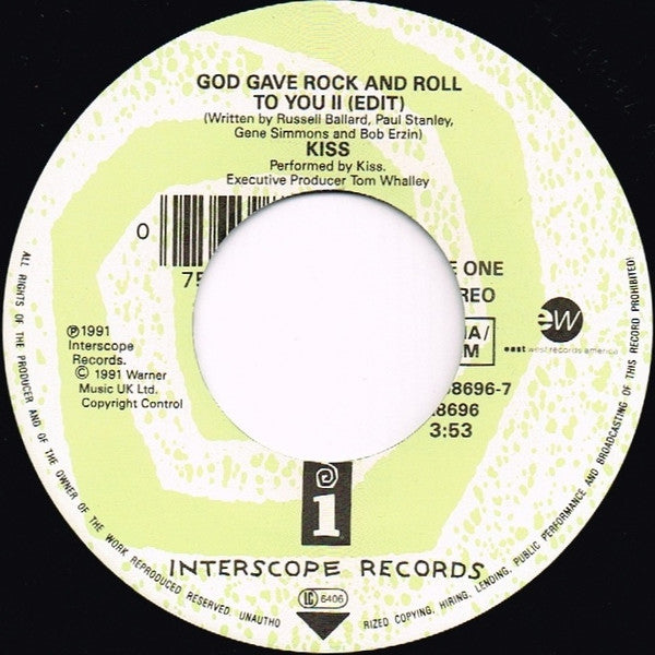 Kiss - God Gave Rock & Roll To You II - Used Vinyl Record 7" image 3