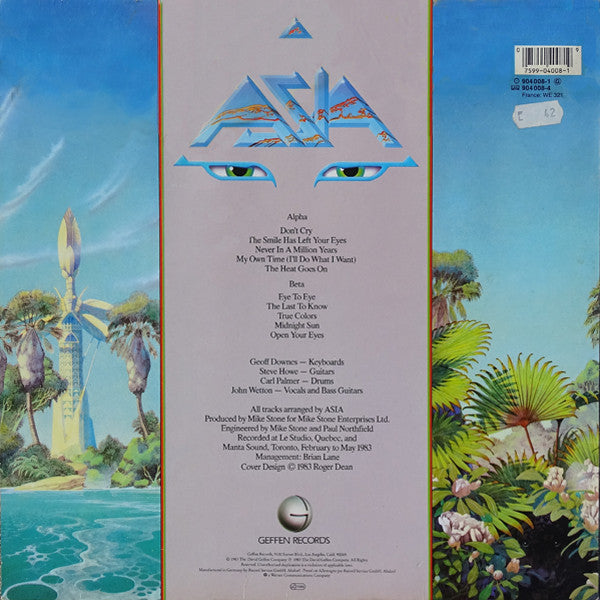 Asia - Alpha - Used Vinyl Record image 2
