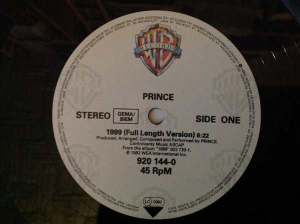 Prince - 1999 / Little Red Corvette - Used Vinyl Record 12" image 3