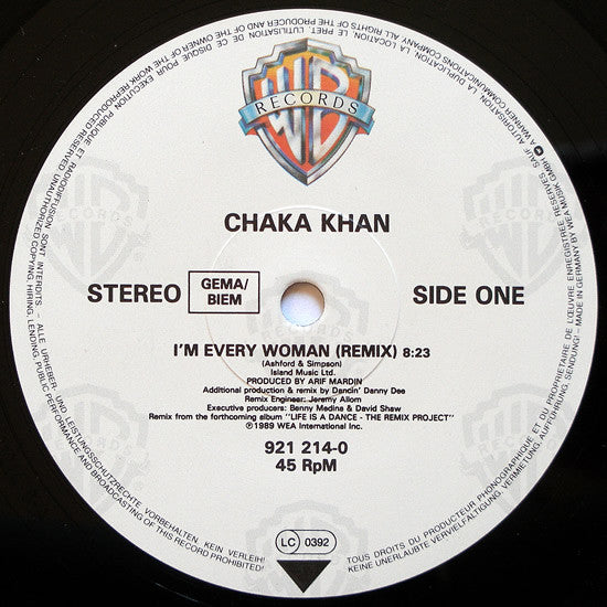 Chaka Khan - I'm Every Woman (Remix) - Used Vinyl Record 12" image 3