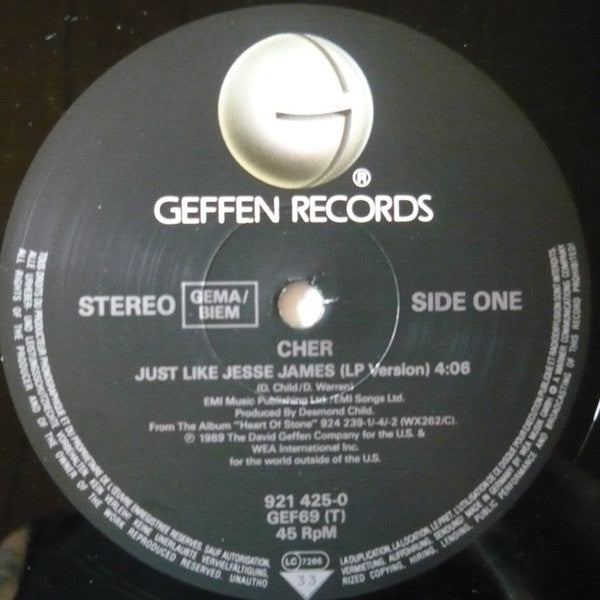 Cher - Just Like Jesse James - Used Vinyl Record 12" image 3