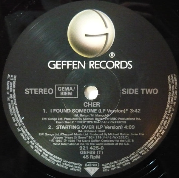 Cher - Just Like Jesse James - Used Vinyl Record 12" image 4