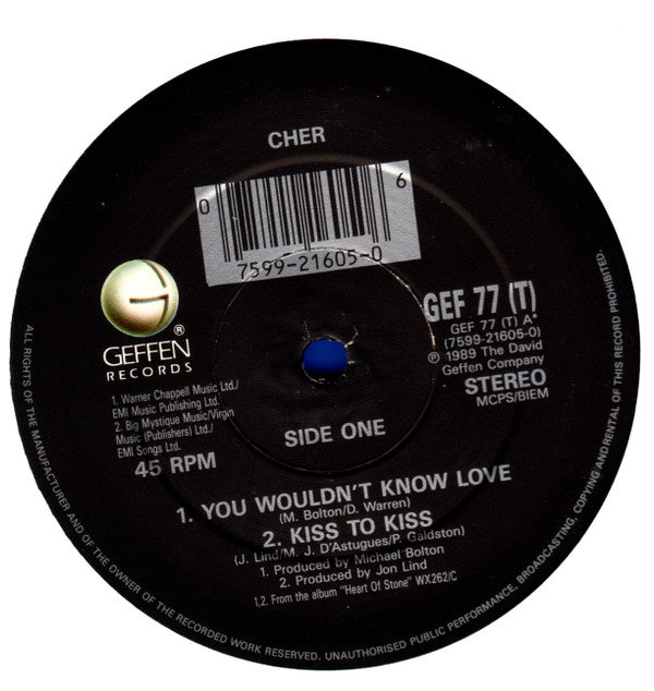 Cher - You Wouldn't Know Love - Used Vinyl Record 12" image 2