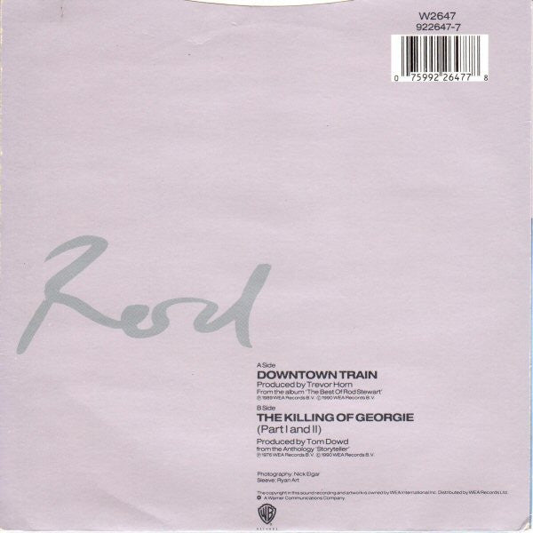 Rod Stewart - Downtown Train - Used Vinyl Record 7" image 6