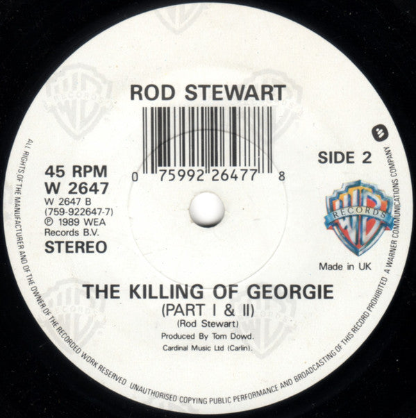 Rod Stewart - Downtown Train - Used Vinyl Record 7" image 8