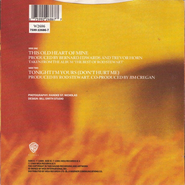 Rod Stewart - This Old Heart Of Mine - Used Vinyl Record 7" image 2