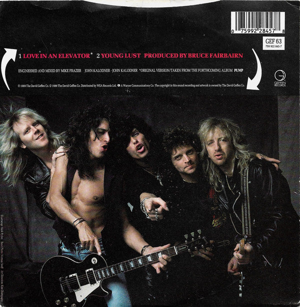 Aerosmith - Love In An Elevator - Used Vinyl Record 7" image 2
