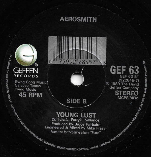 Aerosmith - Love In An Elevator - Used Vinyl Record 7" image 4