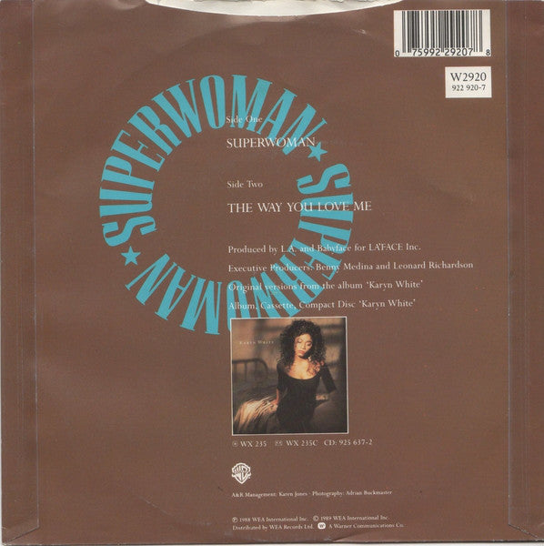 Karyn White - Superwoman - Used Vinyl Record 7" image 6
