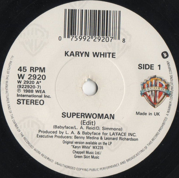 Karyn White - Superwoman - Used Vinyl Record 7" image 7