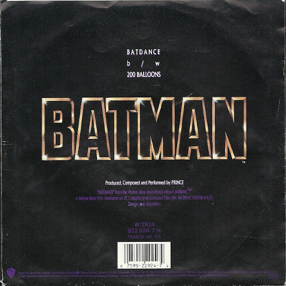 Prince - Batdance - Used Vinyl Record 7" image 2