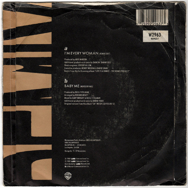 Chaka Khan - I'm Every Woman (Remix) - Used Vinyl Record 7" image 2
