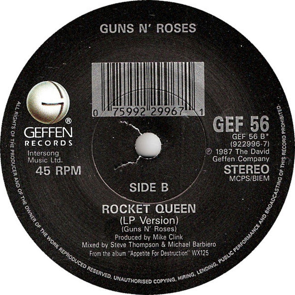 Guns N' Roses - Patience - Used Vinyl Record 7" image 4