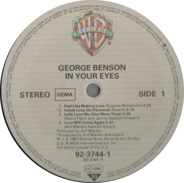 George Benson - In Your Eyes - Used Vinyl Record image 3