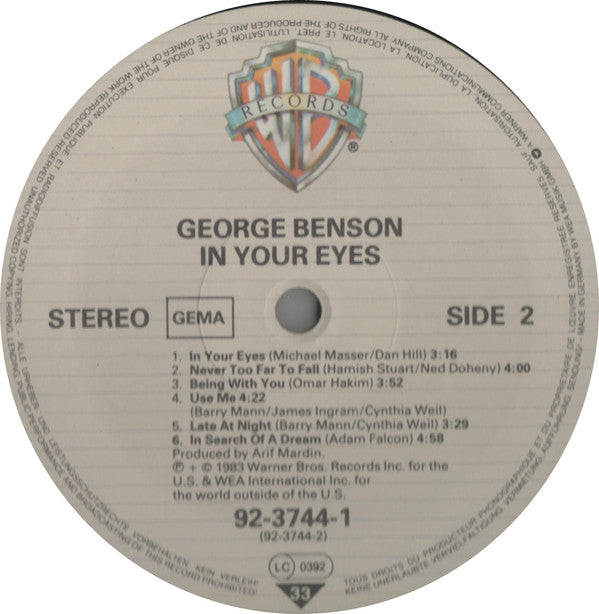 George Benson - In Your Eyes - Used Vinyl Record image 4