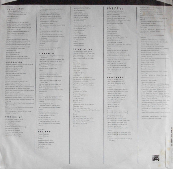 Madonna - First Album - Used Vinyl Record image 4