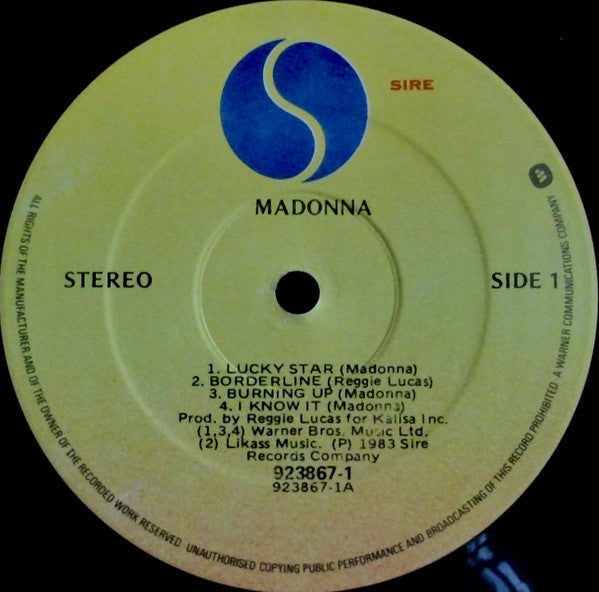 Madonna - First Album - Used Vinyl Record image 5
