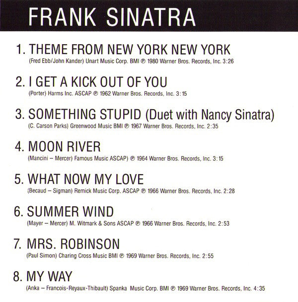 Frank Sinatra - New York New York (His Greatest Hits) - Used CD image 10