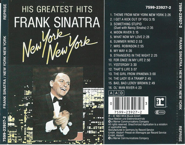 Frank Sinatra - New York New York (His Greatest Hits) - Used CD image 2