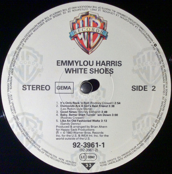 Emmylou Harris - White Shoes - Used Vinyl Record image 4