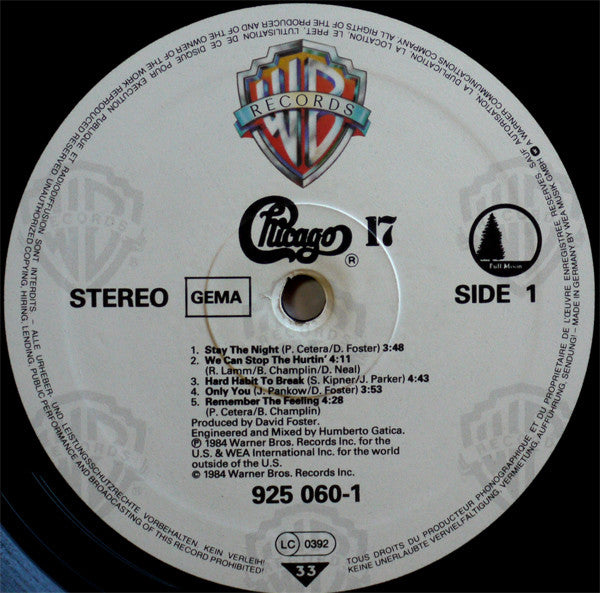 Chicago - 17 - Used Vinyl Record image 3