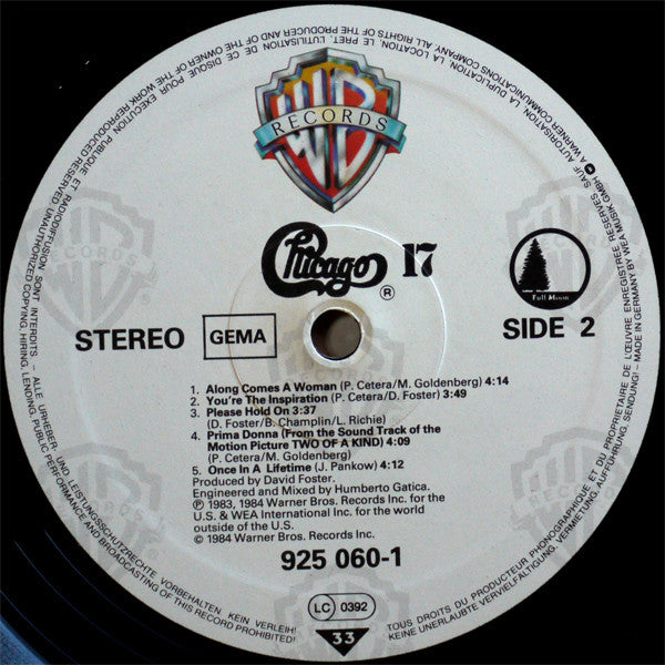 Chicago - 17 - Used Vinyl Record image 4