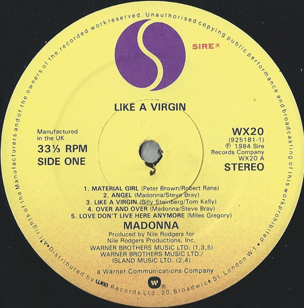 Madonna - Like A Virgin - Used Vinyl Record image 3