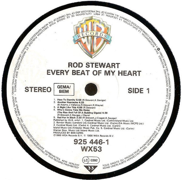 Rod Stewart - Every Beat Of My Heart - Used Vinyl Record image 3