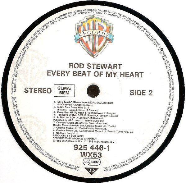 Rod Stewart - Every Beat Of My Heart - Used Vinyl Record image 4