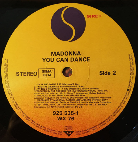 Madonna - You Can Dance - Used Vinyl Record image 4