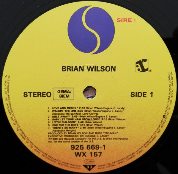 Brian Wilson - Used Vinyl Record image 3