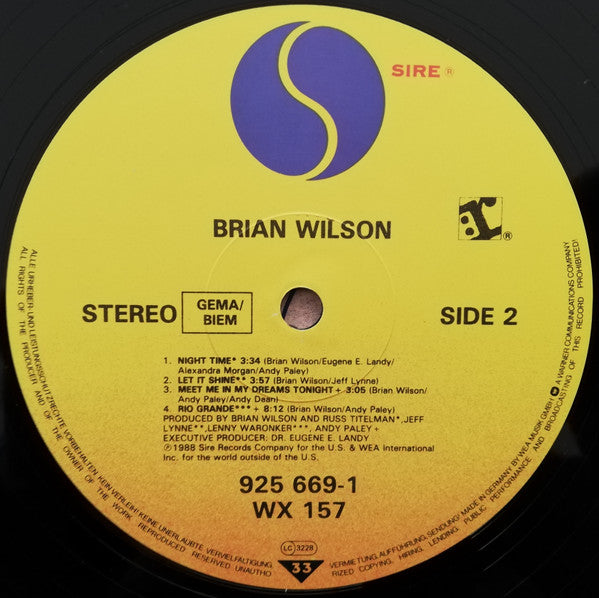 Brian Wilson - Used Vinyl Record image 4