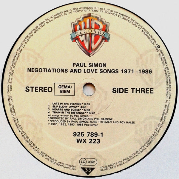 Paul Simon - Negotiations And Love Songs (1971-1986) - Used Vinyl Rec image 5