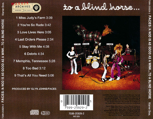 Faces - A Nod Is As Good As A Wink...To A Blind Horse - Used CD image 5
