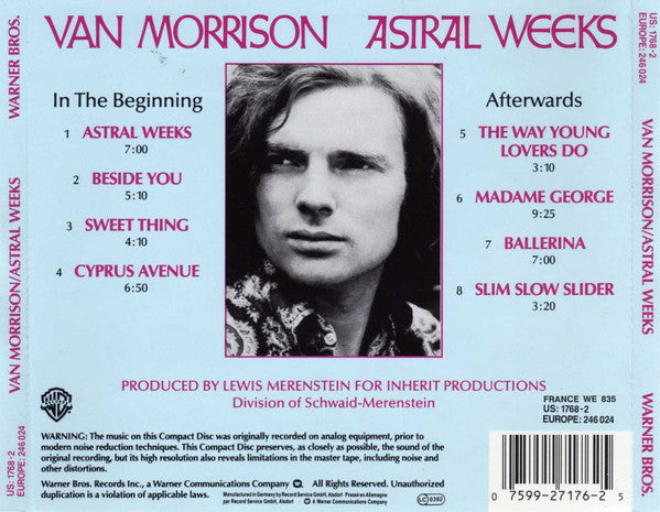 Van Morrison - Astral Weeks - Used CD image 2