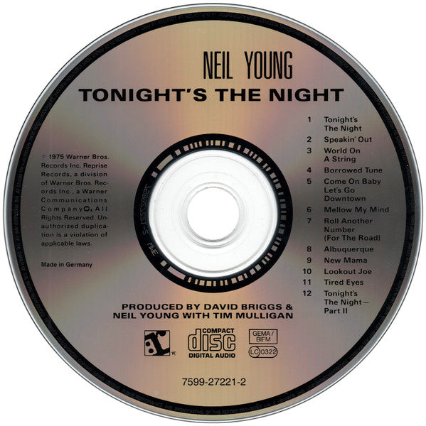 Neil Young - Tonight's The Night - CD image 3