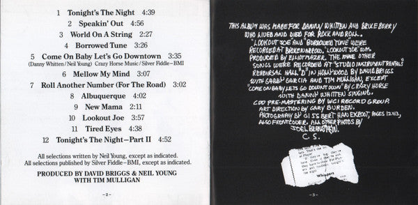 Neil Young - Tonight's The Night - CD image 5