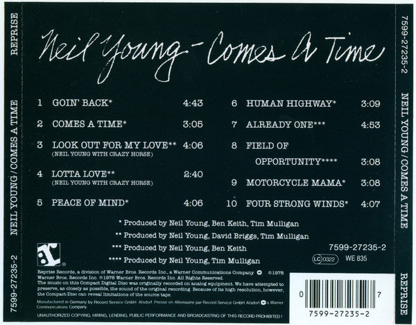 Neil Young - Comes A Time - CD image 5