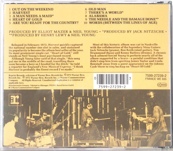Neil Young - Harvest - Used CD image 2