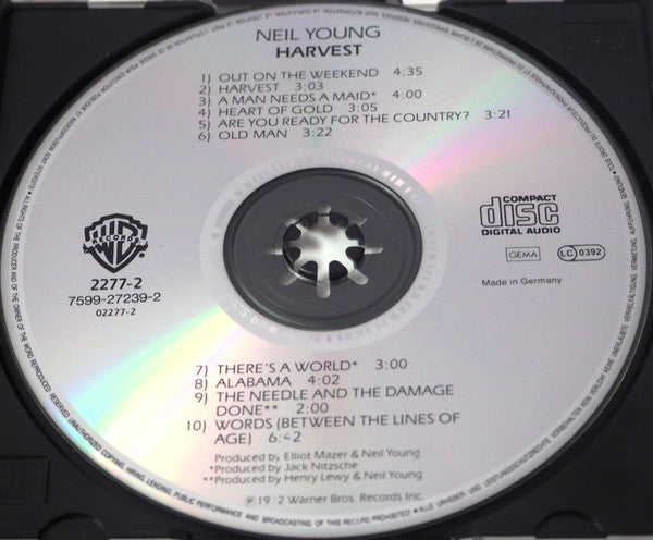 Neil Young - Harvest - Used CD image 3
