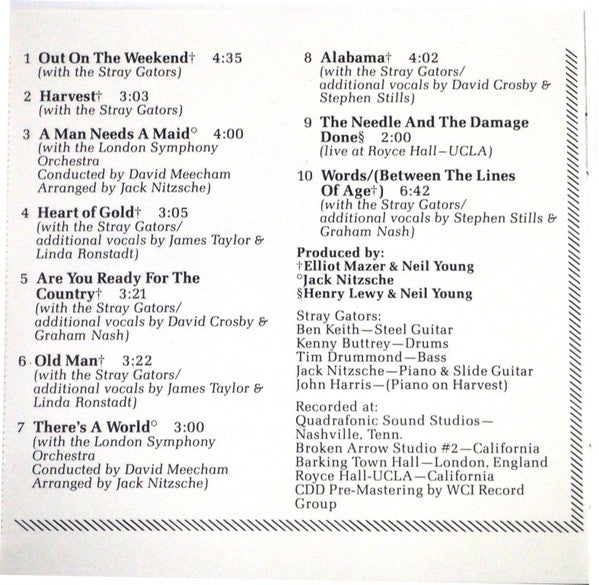 Neil Young - Harvest - Used CD image 4