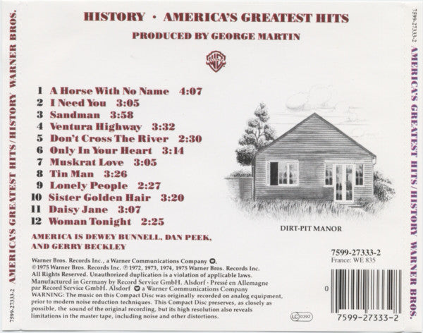 America - History - 's Greatest Hits - CD image 3