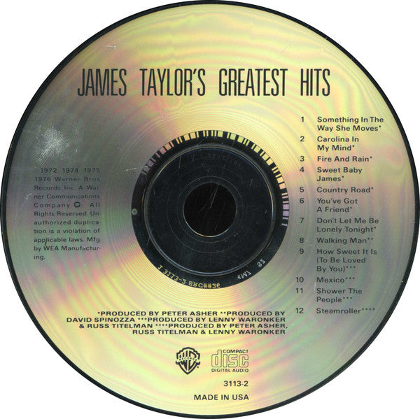 James Taylor - Greatest Hits - CD image 4