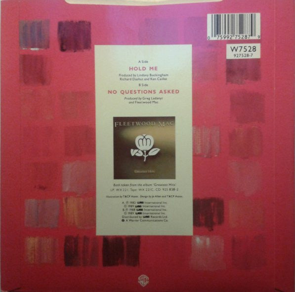Fleetwood Mac - Hold Me - Used Vinyl Record 7" image 2