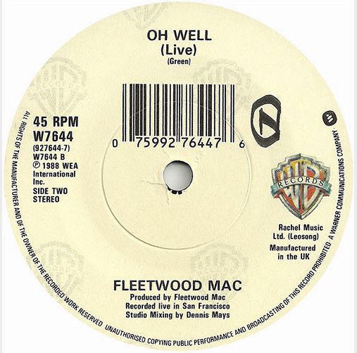 Fleetwood Mac - As Long As You Follow - Used Vinyl Record 7" image 4